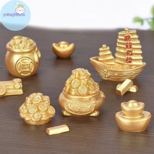 Pufangbliss Phong Thủy Tốt Lành Fa Cai Cây Tiền Vàng Thỏi Túi May Mắn Lễ Hội Mùa Xuân Linh Vật Để Bàn Trang Trí Xe Trang Trí Nhà Thủ Công VN