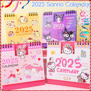 Lịch Để Bàn Sanrio 2025 - Lịch Sách Kỷ Lục Cuộn Dây Đứng - Hoạt Hình Dễ Thương Anime Puppy, Mèo Con, Họa Tiết Thỏ - Văn Phòng Phẩm Sinh Viên - Trang Trí Máy Tính Để Bàn Văn Phòng Tại Nhà
