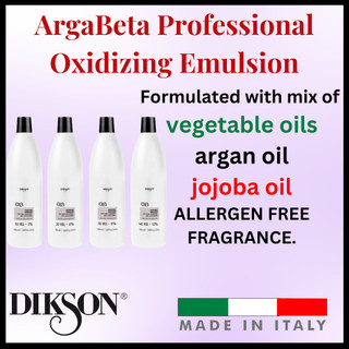 Oxy trợ nhuộm thuần chay Dikson ArgaBeta Professional Oxidizing Emulsion PEROXIDE 1000ML [ TN ]