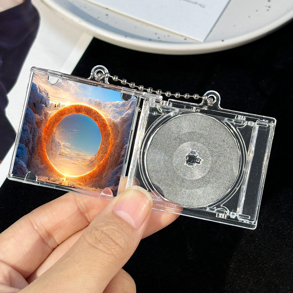 1/3/5 chiếc sáng tạo độc đáo CD Box Keychain - DIY Mini Music Album Key Pendant
