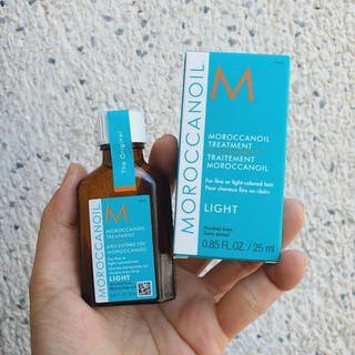 Tinh dầu dưỡng tóc Moroccanoil Treatment Light 25ml ( for fine & light colored hair ) [ TN ]