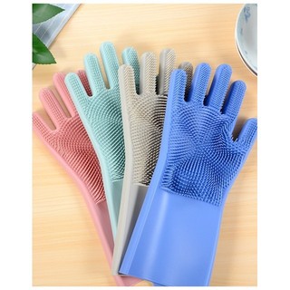 [1 Đôi] Bao Tay Rửa Chén Silicon Găng Tay Rửa Chén Bát Silicon Vệ Sinh Nhà Cửa Đa Năng FE123