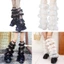 XGB Ruffle Ren Chân Ấm Lưới loe Chân Tay Dễ Thương Đùi Cao Chân Tất