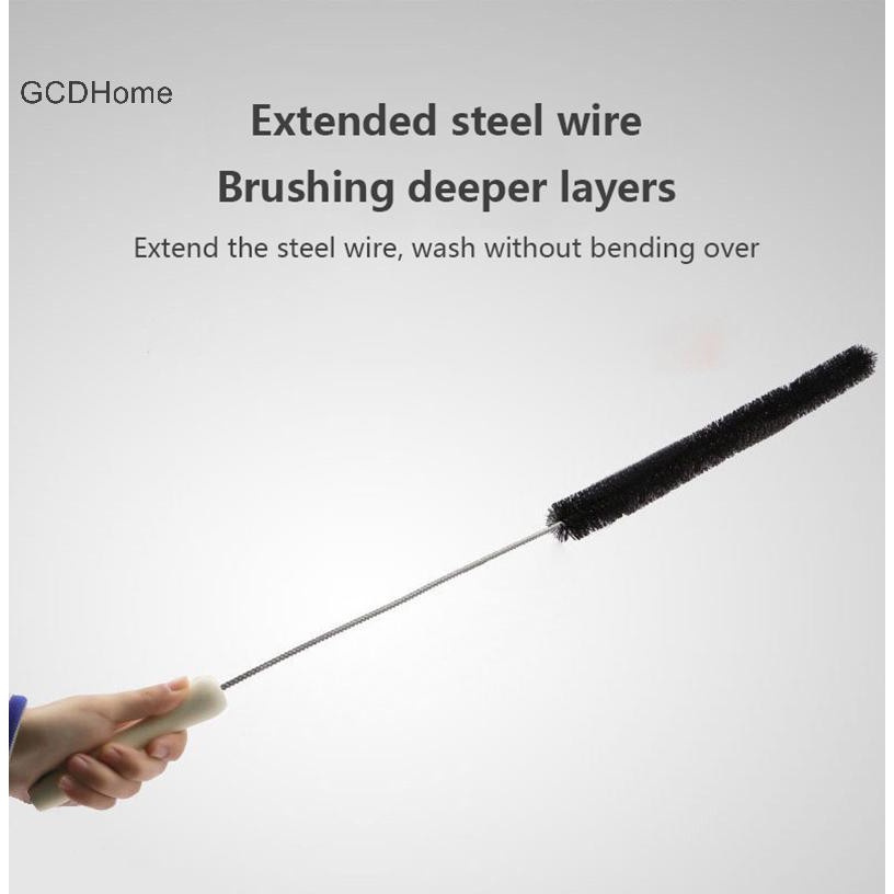 Gcdhome 73cm Bàn chải làm sạch tản nhiệt đa năng có thể uốn cong Máy giặt mỏng dài Máy sấy bụi Dụng cụ làm sạch Bàn chải ống HOT