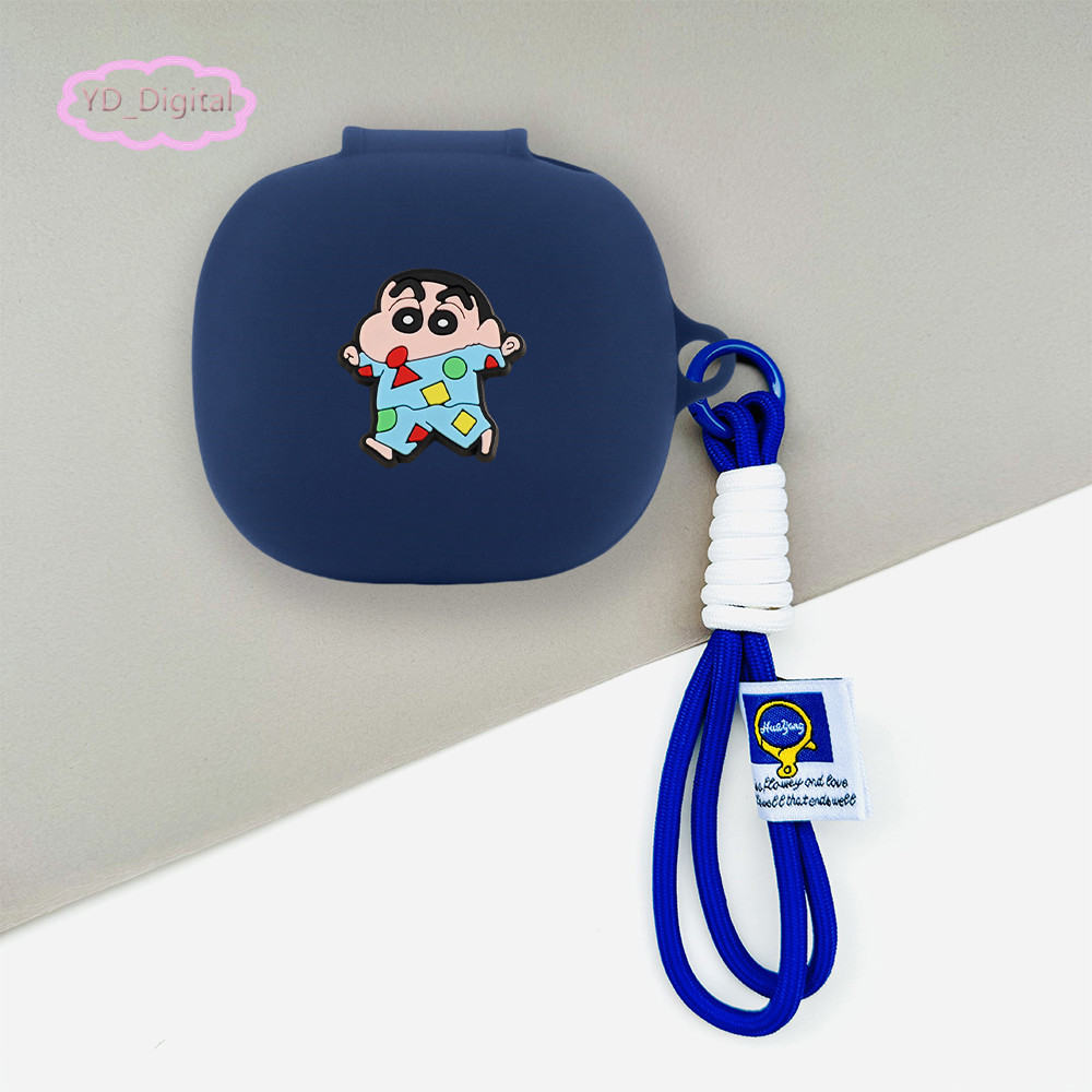 Dành cho Beats Solo Buds / Fit Pro / Studio Buds + Vỏ bảo vệ tai nghe dễ thương Tai nghe silicon Tay mềm Bảo vệ tai nghe chống sốc có mặt dây chuyền