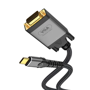 Cáp hiển thị BTM USB C sang VGA Độ phân giải 1080P Dây truyền Video cho máy tính xách tay Kết nối với màn hình