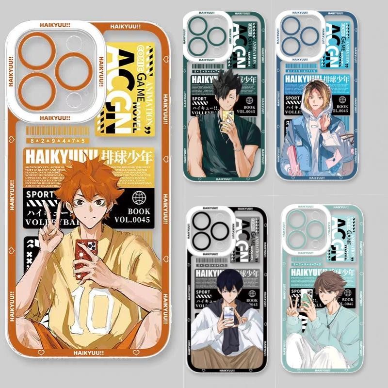 Ốp Lưng Điện Thoại Xiaomi Redmi Note 12 4G 12C 10C 9T A1 A2 9 Note 10 11 12 Pro 10S 11S 12S Ốp Lưng Anime Thoáng Mát Haikyuu Shoyo Hinata Tobio Kageyama Kozume Kenma Oikawa Tooru