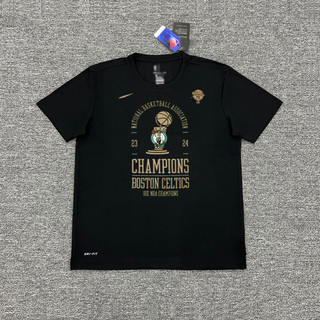 2024nba Championship Jersey Jealent Brown Áo thun ngắn tay khô nhanh Phiên bản kỷ niệm Đồng phục huấn luyện bóng rổ Thể thao Chụp ảnh Đồng phục