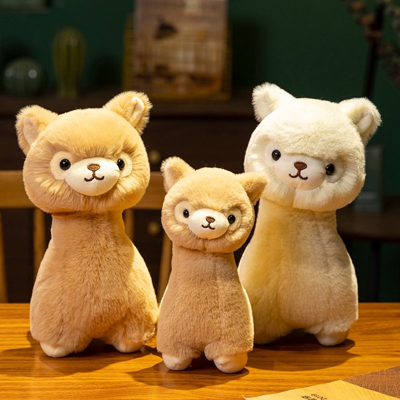 Đồ chơi sang trọng alpaca động vật thần thánh mô phỏng, đồ chơi sang trọng mềm mại, đồ chơi sáng tạo, trang trí phòng khách, quà tặng cho trẻ em, quà tặng Giáng sinh, quà tặng sinh nhật