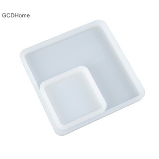 Gcdhome Vuông Silicon Casg Epoxy Khuôn Cho DIY Khay Nhựa Coaster Khuôn Trang Sức HOT