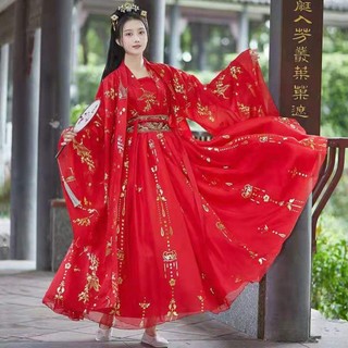 Yunhe Nữ Eo Dài Váy Siêu Cổ Tích Sinh Viên Hàng Ngày Hanfu Tay Rộng Phong Cách Cổ Đại Thanh Lịch Phong Cách Trung Hoa Phù Hợp Với Bốn Mùa Phong Cách 24.11.21