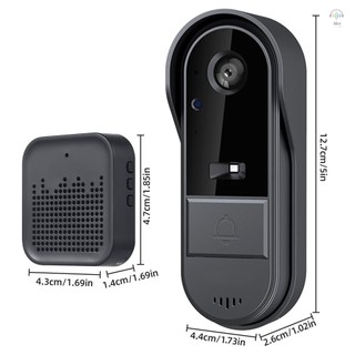 Camera chuông cửa Video không dây có chuông không dây Âm thanh hai chiều Tuya Kiểm soát ứng dụng Xem đêm 2.4G WiFi Chỉ Thẻ TF / Lưu trữ đám mây Chuông cửa Ringer Không dây có Camera