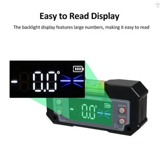 Máy đo góc kỹ thuật số, độ nghiêng, trục XY cho chế biến gỗ/in 3D, cơ sở từ tính mạnh 4 x 90° với màn hình rõ