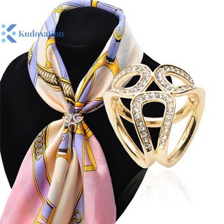Kudosation Mới Bạc Vàng Pha Lê Lụa Khăn Kẹp Khóa Giá Đỡ Thổ Cẩm Chân Món Quà Trang Sức