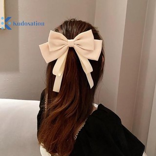 Kudosation Thời Trang Nơ Lớn Kẹp Tóc Ruy Băng Đôi Nơ Barrette Sa Đuôi Ngựa Giá Đỡ Tóc Nữ Cô Gái Hairgrip Phụ Kiện Tóc