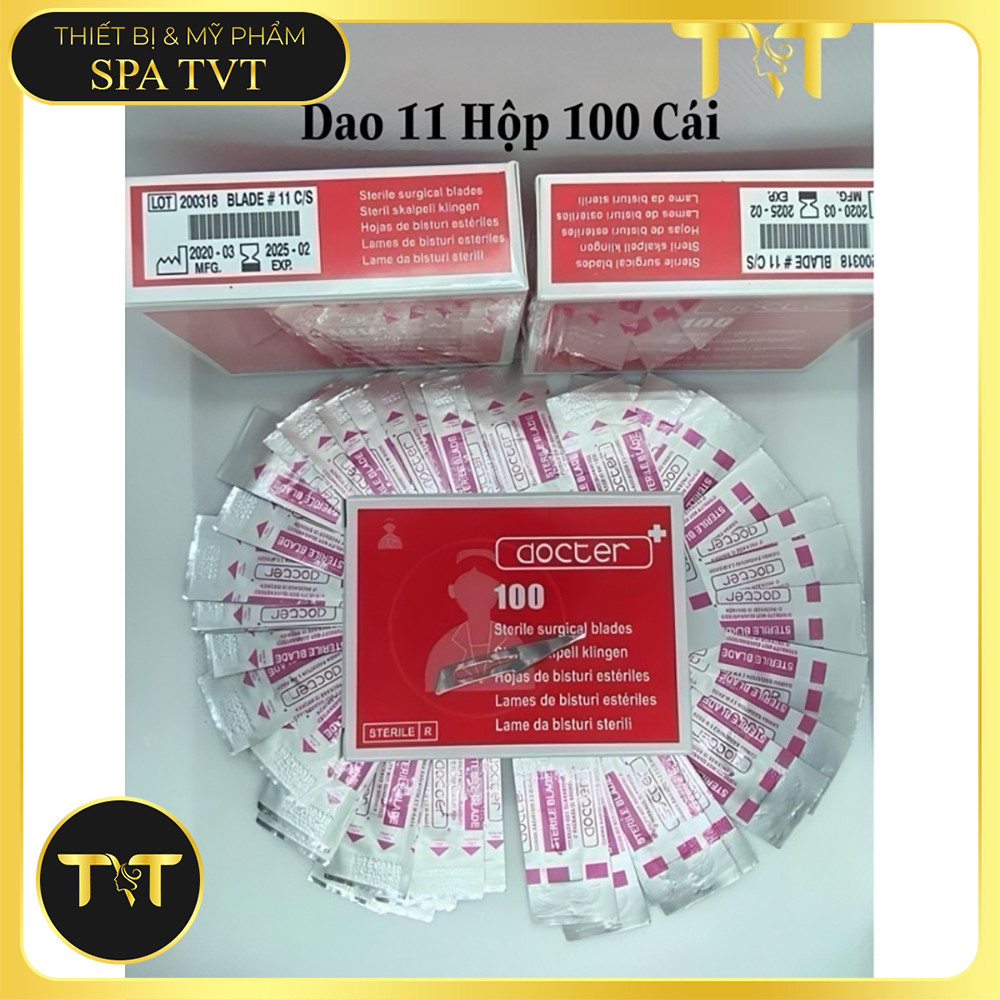 KIM CHÍCH MỤN 200 CÂY & DAO MỔ SỐ 11 HỖ TRỢ LẤY NHÂN MỤN TIỆT TRÙNG CHO SPA