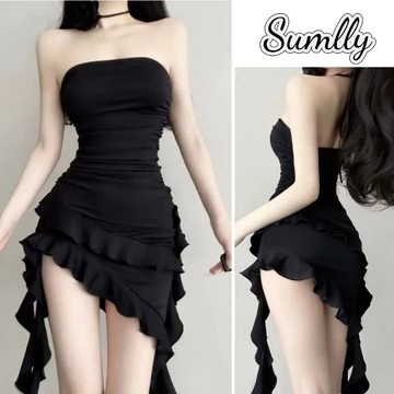 Váy bodycon tua rua gợi cảm, váy ngắn hở lưng hở vai chất lượng cao, váy dự tiệc mùa hè cho nữ