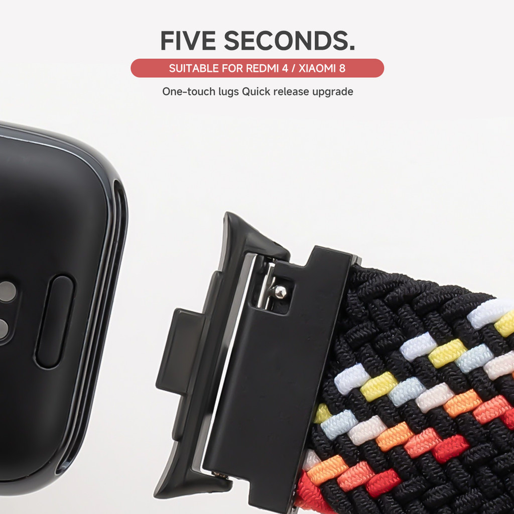 Dây đeo nylon từ tính cho Redmi Watch 6 / 5 / 4 đồng hồ thể thao bện có thể điều chỉnh thay thế vòng tay Correa cho Mi band 9 Pro / 8 Pro