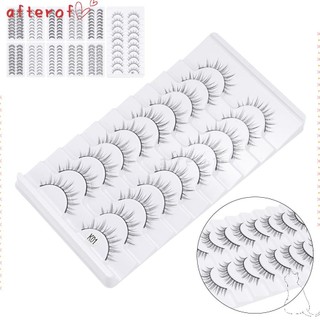 AFTEROF 10 Cặp Lông Mi Giả, Full Strip Handmade Faux Mink Lash, Vẻ Đẹp Natrual Dài Tàn Ác Không Lông Mi Giả Nối Mi Mắt