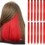 JVSUB 10 Cái / gói Kẹp Trong Phần Mở Rộng Tóc, Điểm Nổi Bật Tóc Màu 22 Inch, Tổng Hợp Nhiều Màu Tóc Giả Thẳng Tóc Giả Cho Bé Gái
