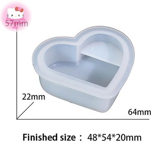 Moonlights Trái Tim Đựng Thẻ Khuôn Silicon DIY Bê Tông Kinh Doanh Làm Thạch Cao Nhựa Đúc Khuôn Nhà Thủ Công Mỹ Nghệ Để Bàn Trang Trí EN