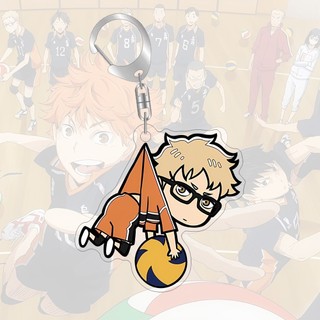 55mm Acrylic Móc Khóa Haikyu Carton Anime Xung Quanh Túi Mặt Dây Chuyền Móc Chìa Khóa