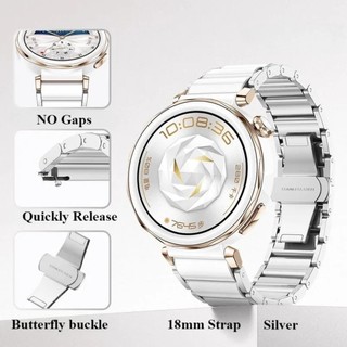 Dây đeo đồng hồ gốm sứ 18mm cho Huawei Watch GT5 Pro 42mm Đồng hồ GT5 GT4 41MM Dây đeo thoải mái Phụ kiện vòng tay có thể thay thế