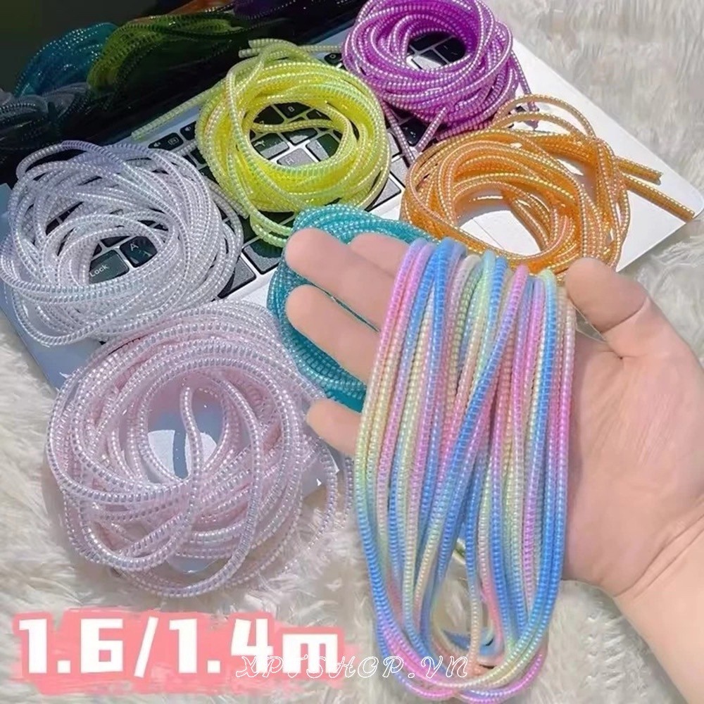 Vỏ bảo vệ cáp dữ liệu màu Thích hợp cho iPhone Dây lò xo đa năng chống đứt