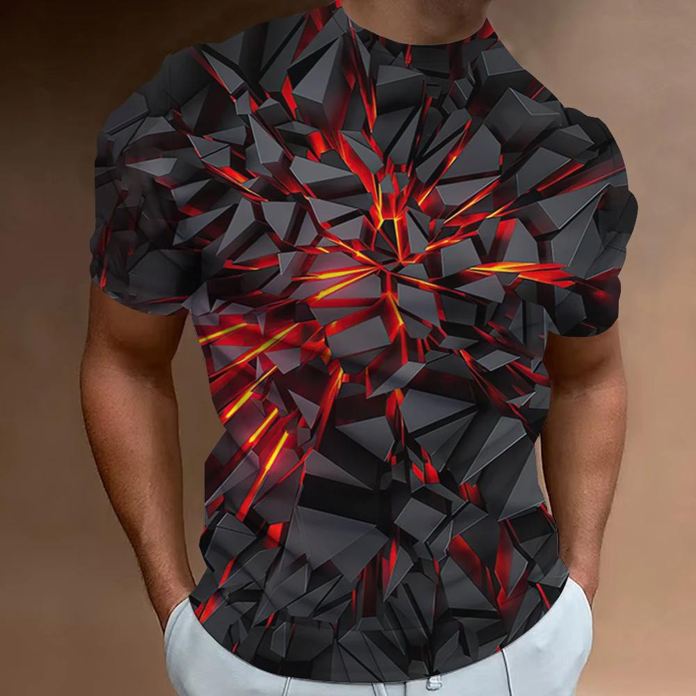 Áo thun in hình Mecha 3D thời trang cho nam, hài hước, phong cách Cyberpunk Harajuku, áo oversized, cổ tròn, tay ngắn, áo mùa hè đường phố