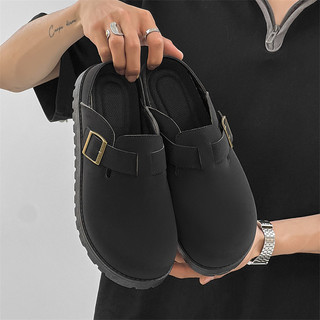 Mùa Hè Bên Ngoài Mặc Đế Mềm Birkenstock Nửa Hỗ Trợ Giày Nam Chống Trơn Trượt Đế Mềm Giày Lười Thường Ngày All-Ma