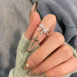 [Thời trang] Nhẫn nơ có thể điều chỉnh bằng hợp kim với trái tim ngọt ngào quyến rũ | Trang sức thời trang nữ tính, kích thước 2cm phù hợp với hầu hết các ngón tay | Tiệc & Sử dụng hàng ngày