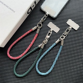 Dây Điện Thoại Di Động Cầu Vồng Dây Ngắn Cổ Tay Dây Ngắn DIY Handmade Đa Năng Di Động Chống Mất Đồ Trang Trí