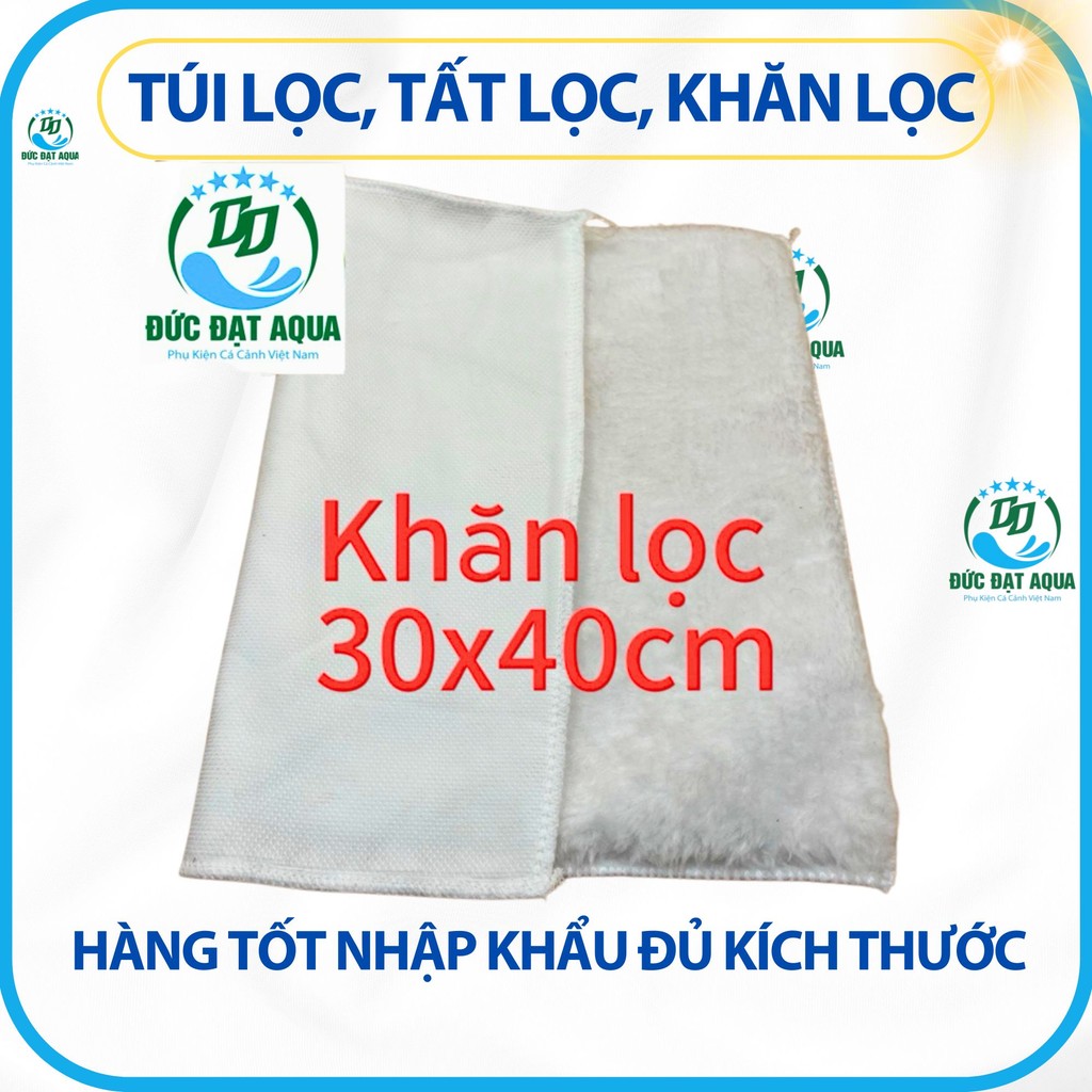 Túi lọc, tất lọc chống tràn 1 lớp, 2 lớp, và khăn lọc, cho bộ lọc bể cá cảnh cao cấp đủ kích thước 3