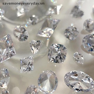 [savemoneyeveryday] 5 Cái Móng Tay Zircon Trong Suốt Lấp Lánh Sáng Bóng Rõ Ràng Đáy Mũi Nhọn Pha Lê 3d Tự Làm Trang Trí Làm Móng Tay Accessorie [vn]