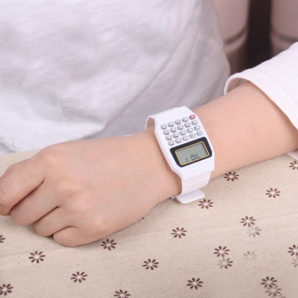 Đồng Hồ Sáng Tạo Máy Tính Silicon Di Động Mini Đồng Hồ Trẻ Em Cổ Tay Unisex Trẻ Em Kỹ Thuật Số W9t0
