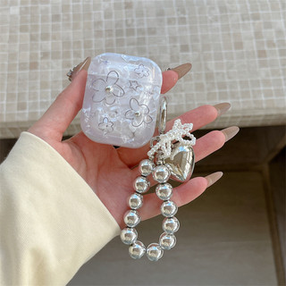 Hoa kim loại cho AirPods 1 / 2 3 Pro Pro2 pro3 Airpod4 Bộ tai nghe Vỏ bảo vệ Bluetooth không dây AirPods Pro i3 i4 pro3 Vỏ bảo vệ tai nghe