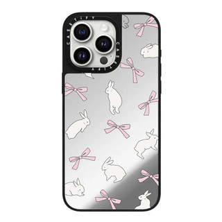 Cat Rabbit Angel Mirror Vỏ điện thoại cứng cho iPhone 17 Pro Max 16 Plus 15 14 13 12 11 Vỏ bọc hoàn toàn Vỏ Acrylic phía sau chống sốc