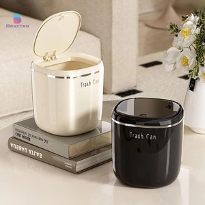 < Beartwo > hộp đựng rác ép máy tính để bàn Giỏ đựng rác Bàn nhà Thùng rác nhựa Đồ dùng văn phòng Thùng rác Hộp đựng đồ lặt vặt Đẹp