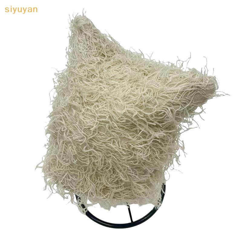 Siyuyan 1 Mũ Dệt Kim Tai Dễ Thương Unisex Thời Trang Đường Phố Punk Hip Hop Mũ Balaclava Beanies Mùa Thu Đông Mũ Dành Cho Nữ VN
