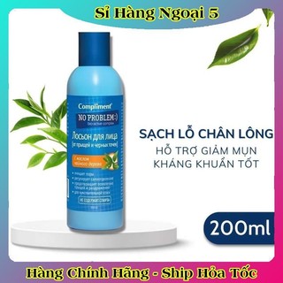 Nước hoa hồng Toner Compliment No Problem Nga giảm mụn, se khít chân lông, đều màu da 200ml - HÀNG NGA CHÍNH HÃNG