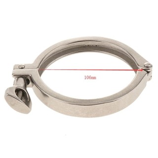 LOVIVER 25mm / 50.5mm / 64mm / 77.5mm / 91mm / 106mm / 119mm Ferrule Kẹp thép không gỉ Phụ kiện vệ sinh cho