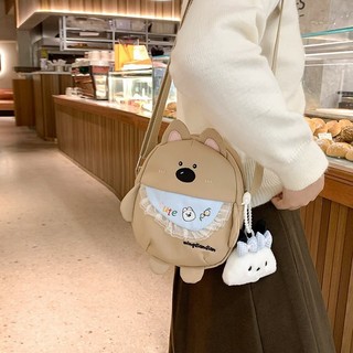 Dễ thương Puppy phim hoạt hình phong cách Nhật Bản tất cả phù hợp với vai sinh viên điện thoại di động cô gái Messenger Túi