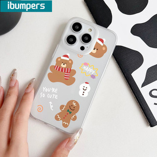 ibumpers Ốp Lưng iPhone Dễ Thương Hoạt hình Giáng sinh Ốp Điện Thoại TPU Trong Suốt Mềm nhám mờ Chống Sốc Chống Bẩn Cho Iphone 16 15 14 12 13 11 Pro Max IP 7 8 Plus X XS XR