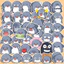 Set 40 Sticker Hình Cá Mập Con Dễ Thương Dán Trang Trí Sổ Tay, Mũ Bảo Hiểm, điện Thoại, Hộp Bút,.....