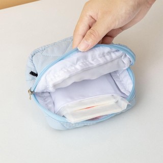 Túi đựng đồ trang điểm nhỏ MEGOCE, Túi đựng khăn ăn vệ sinh chăn bông, Quà tặng nơ bông móc khóa tai nghe Ví đựng tiền xu