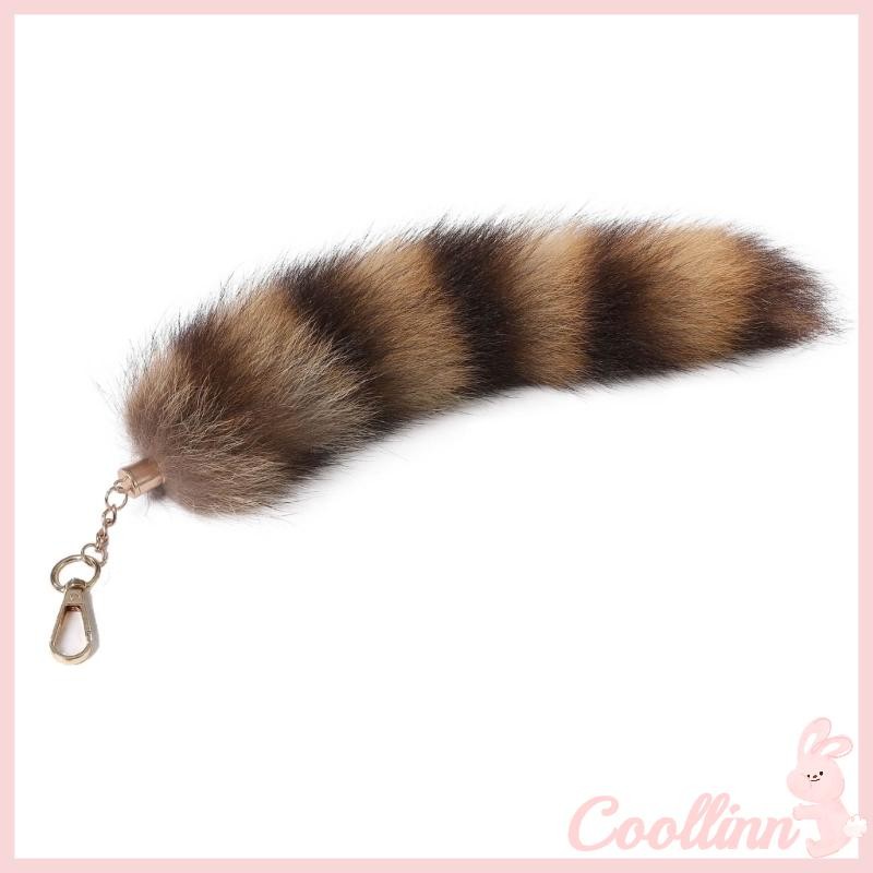 Coo Dễ Thương Cáo Racoon Đuôi Móc Khóa Túi Treo Trang Trí Chìa Khóa Giá Đỡ Ba Lô Trang Trí