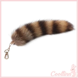 Coo Dễ Thương Cáo Racoon Đuôi Móc Khóa Túi Treo Trang Trí Chìa Khóa Giá Đỡ Ba Lô Trang Trí