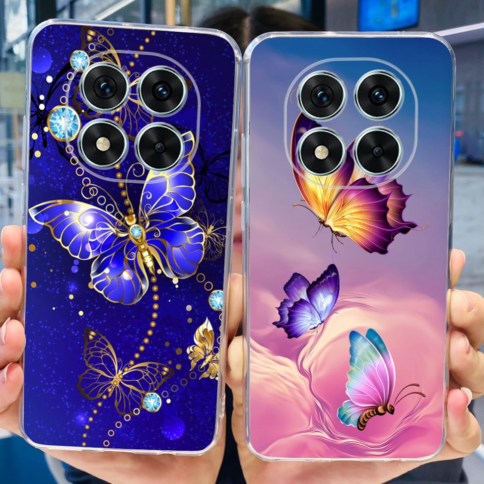 Ốp lưng Redmi Note 14 Pro 5G Clear Thẩm mỹ sang trọng Hoa dễ thương Gấu trúc dễ thương Ốp lưng trong suốt Redmi Note 14 Pro 5G Vỏ điện thoại toàn cầu