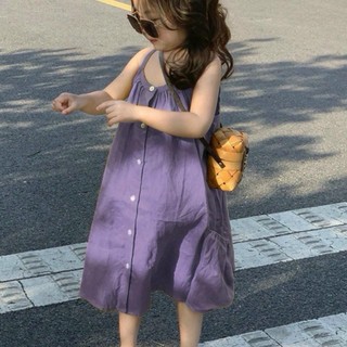 V11-[tomnaukids] Váy 2 dây có túi cho bé gái - Size 12-38kg
