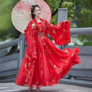 Yunhe Nữ Eo Dài Váy Siêu Cổ Tích Sinh Viên Hàng Ngày Hanfu Tay Rộng Phong Cách Cổ Đại Thanh Lịch Phong Cách Trung Hoa Phù Hợp Với Bốn Mùa Phong Cách 24.11.21